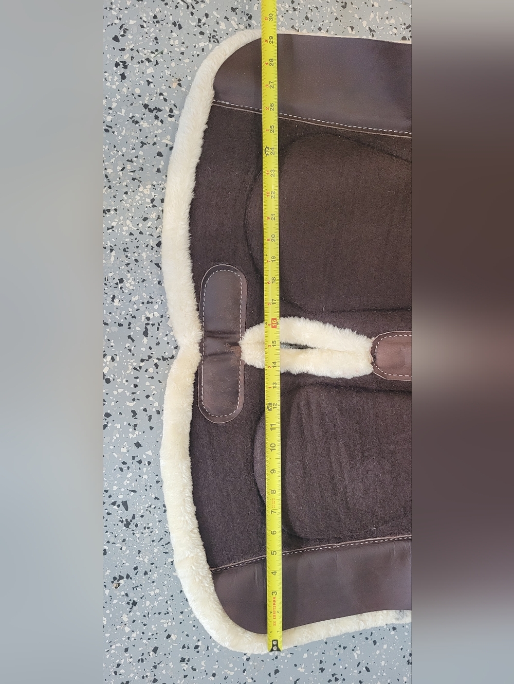 TOUGH1 Brown Western Saddle Pad with Fleece, Size 30x32 - Picture 11 of 15